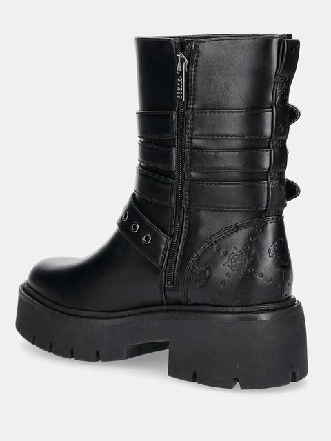 Guess botki SALVO damskie kolor czarny na platformie FLTSVO FAL10