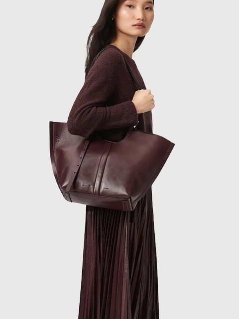 AllSaints torebka skórzana ARA kolor czerwony W166XD