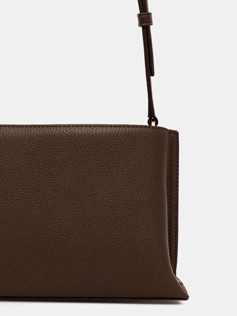 Dkny torebka skórzana kolor brązowy R44E1I54