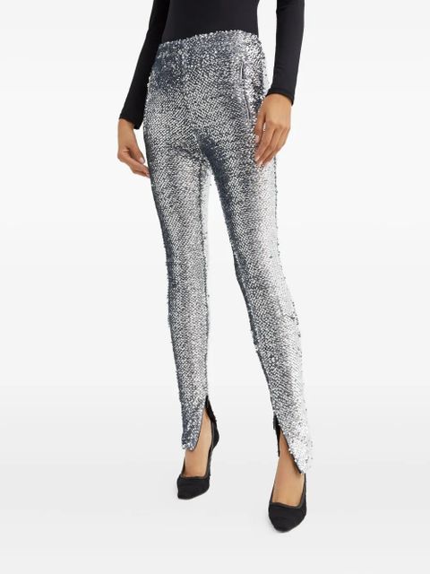 16Arlington sequin split trousers - Silver