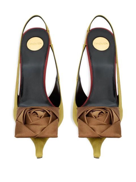 Saint Laurent 110mm Amalia slingback heeled pumps - Green