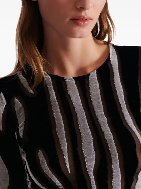 Balmain zebra-print top - Black