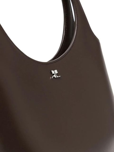 Courrèges Holy leather tote bag - Brown