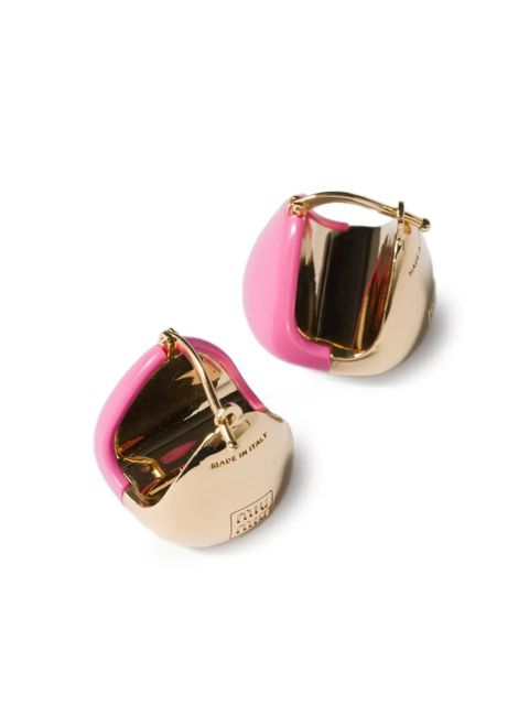Miu Miu two-tone hoop earrings - Gold - zdjęcie produktu nr 2