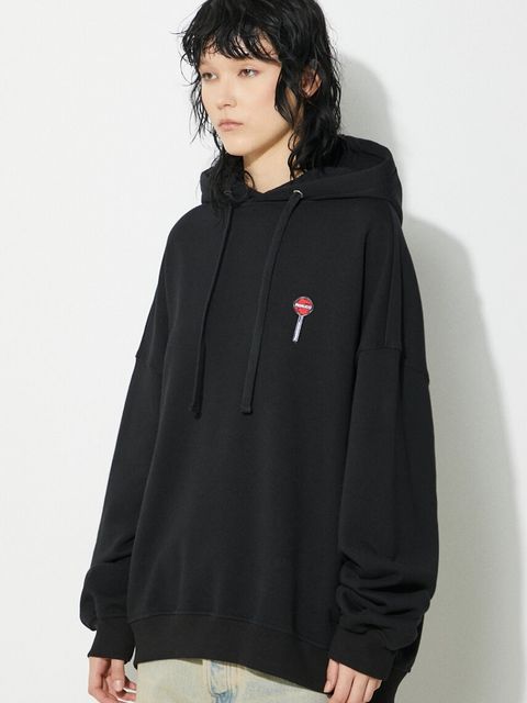 Fiorucci bluza bawełniana Black Lollipop Patch Hoodie