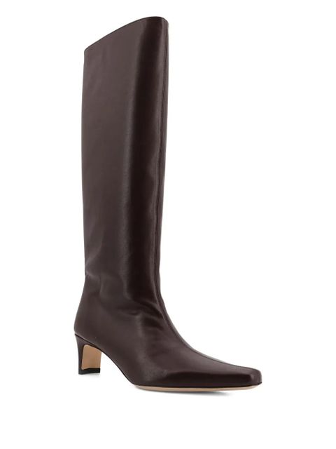 STAUD Wally pointed leather boots - Brown