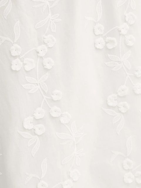 MUNTHE spódnica bawełniana URSA kolor biały midi prosta 255121025522