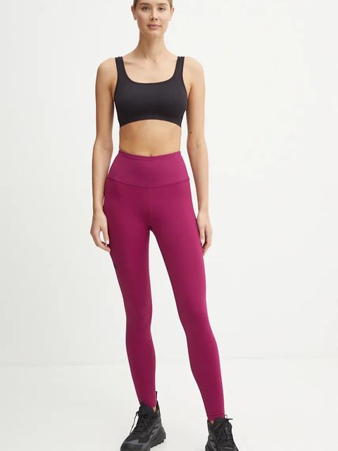Helly Hansen legginsy sportowe Roam damskie kolor fioletowy gładkie