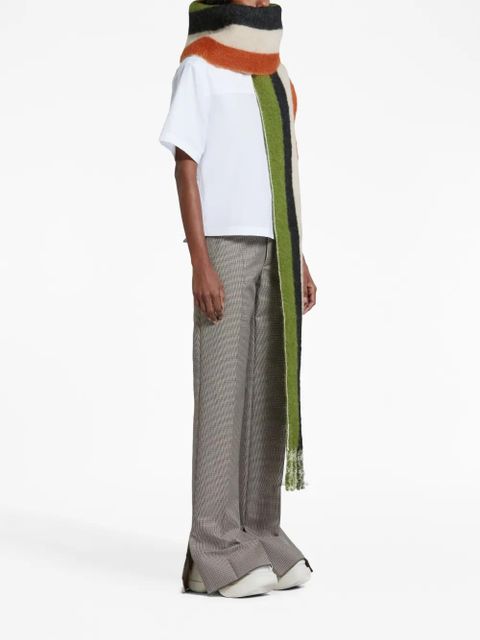 Marni houndstooth-pattern straight-leg trousers - Black - zdjęcie produktu nr 2