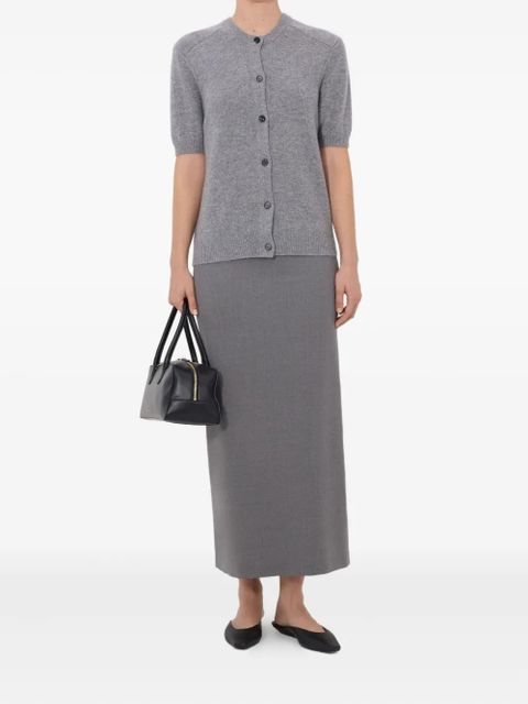 LouLou de Saison JODI short-sleeve buttoned cardigan - Grey