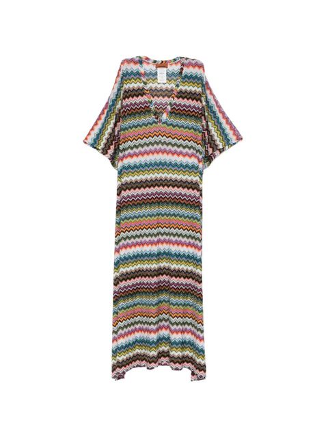 Missoni V-neck chevron maxi dress - White - zdjęcie produktu nr 1