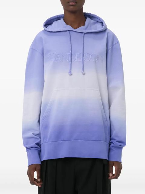 JW Anderson logo-embroidered gradient hoodie - Purple - zdjęcie produktu nr 2