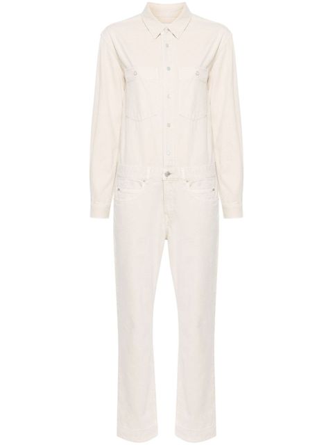 ISABEL MARANT Imane long-sleeve denim jumpsuit - Neutrals