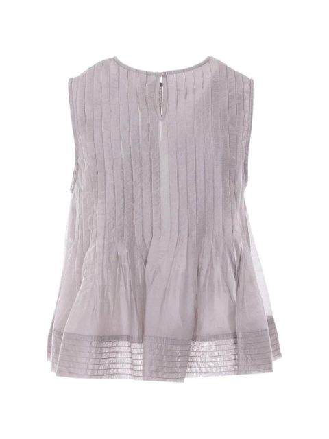 Eleh pleated round-neck top - Grey - zdjęcie produktu nr 2