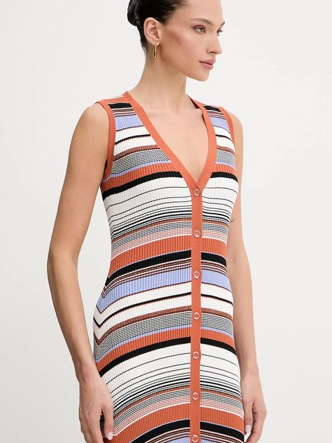 Liu Jo sukienka kolor biały maxi dopasowana WA5211.MS55N