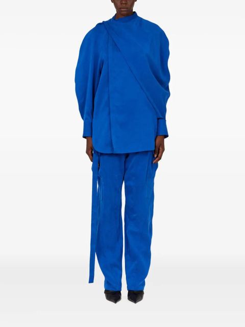 Ferragamo asymmetric shirt - Blue