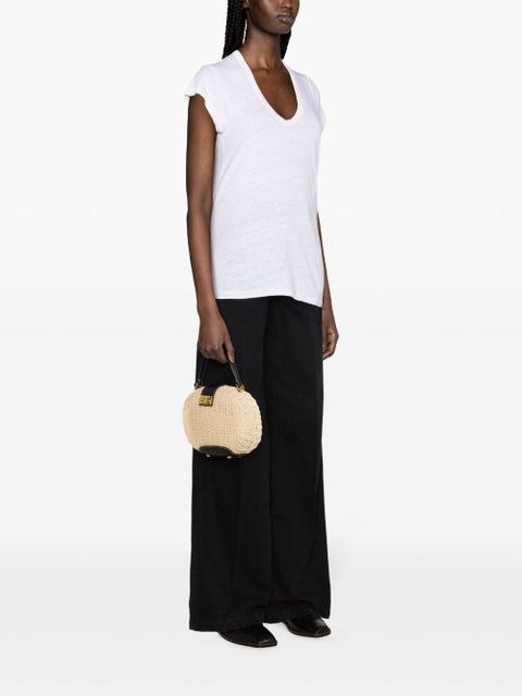 MARANT ÉTOILE Zankou linen T-shirt - White