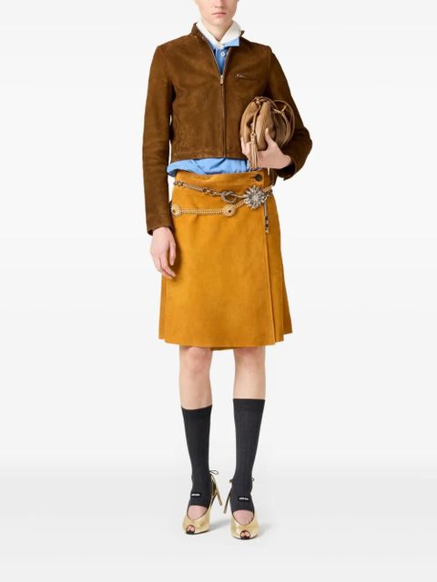 Miu Miu suede jacket - F0393 GREEN