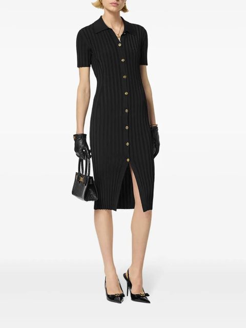 Versace knitted midi shirt dress - Black - zdjęcie produktu nr 2
