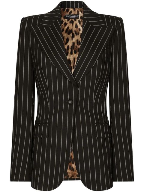 Dolce & Gabbana Turlington pinstripe single-breasted blazer - Black - zdjęcie produktu nr 1