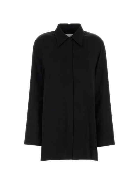 Jil Sander satin oversize shirt - Black - zdjęcie produktu nr 1