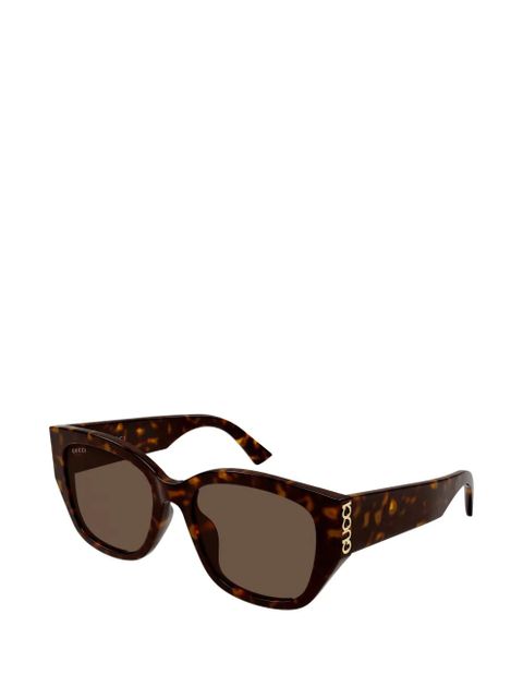 Gucci Eyewear cat-eye logo sunglasses - Brown - zdjęcie produktu nr 2