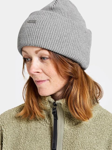 Didriksons czapka bawełniana RIVER kolor szary 505756