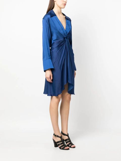 Zadig&Voltaire Rozo twisted V-neck midi dress - Blue