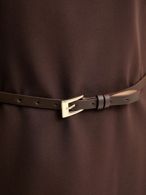 Answear.LAB sukienka kolor brązowy mini rozkloszowana