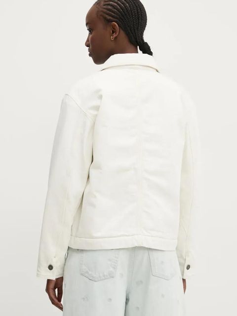 Guess Jeans kurtka jeansowa kolor biały przejściowa W4BN65 D5J31