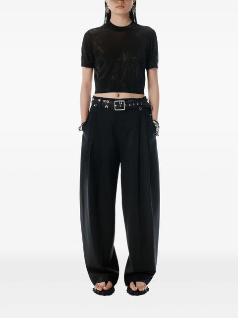 Alexander Wang short-sleeved cropped top - Black - zdjęcie produktu nr 2