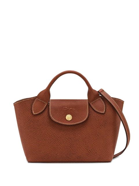 Longchamp Épure textured leather mini bag - Brown - zdjęcie produktu nr 1