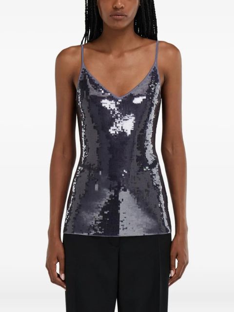 Ferragamo sequin-embellished tank top - Grey