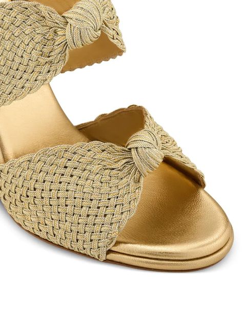 Aquazzura woven knot-detail sandals - Gold
