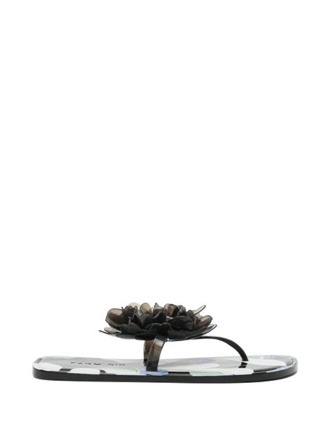 FARM Rio floral-print flip flops - Black - zdjęcie produktu nr 1
