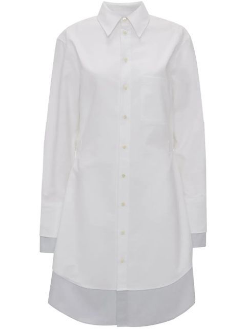 JW Anderson long-sleeve short shirtdress - White - zdjęcie produktu nr 1