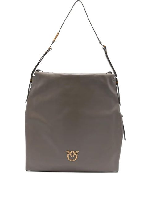 PINKO logo-plaque tote bag - Brown - zdjęcie produktu nr 1
