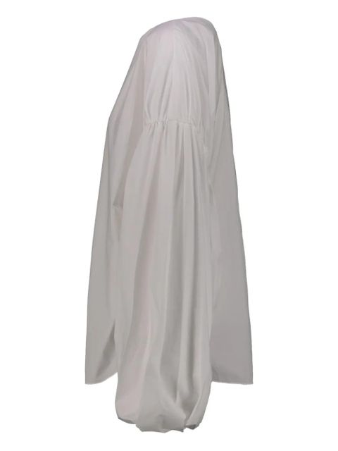 KHAITE Quico pleated-sleeves blouse - White