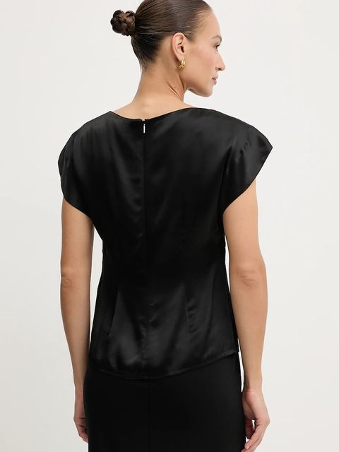 BOSS bluzka damska kolor czarny gładka 50541815