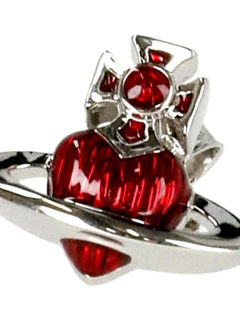 Vivienne Westwood heart orb earrings - Silver