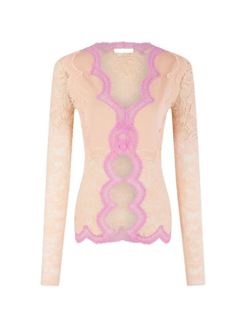 Rabanne lace trim top - Neutrals - zdjęcie produktu nr 1