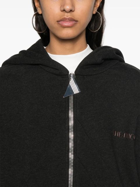 The Attico logo-appliqué hoodie - Black