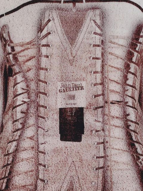 Jean Paul Gaultier printed corset scarf - Neutrals