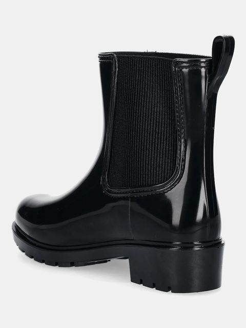 Tommy Hilfiger kalosze FLAG HARDWARE RAINBOOT damskie kolor czarny FW0FW08966