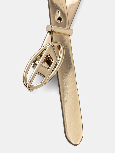 Diesel pasek skórzany OVAL D-LOGO B-1DR damski kolor złoty X10538.P1660 - zdjęcie produktu nr 2