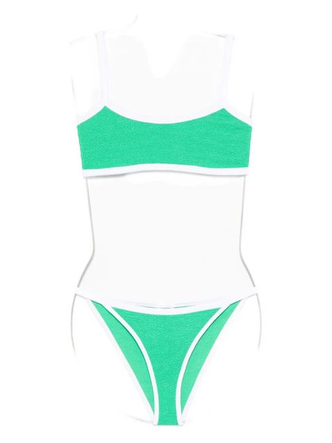 Hunza G Tyler contrast-trim bikini - Green