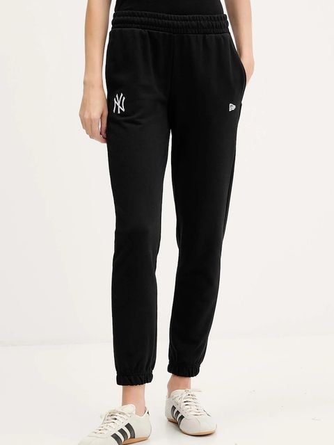 New Era spodnie dresowe damskie kolor czarny z aplikacją 60684417 - zdjęcie produktu nr 1