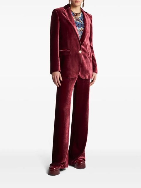 ETRO single-breasted velvet blazer - Red - zdjęcie produktu nr 2