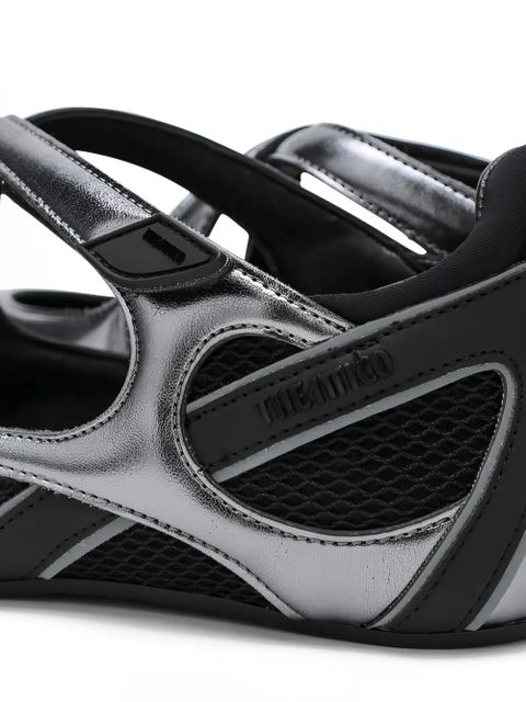 The Attico Floor 01 round-toe ballerina flat - Silver