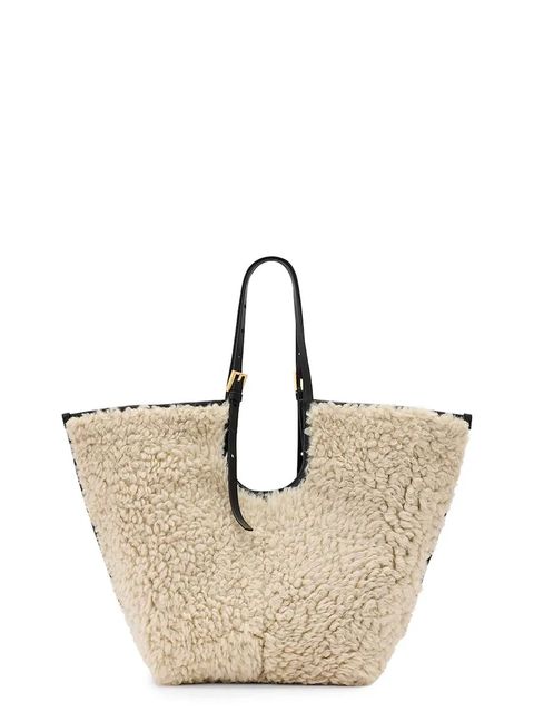 AllSaints torebka wełniana ARA kolor beżowy W216XD - zdjęcie produktu nr 2